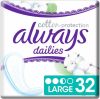 Always 10x Dailies Inlegkruisjes Cotton Protection Large 32 stuks online kopen